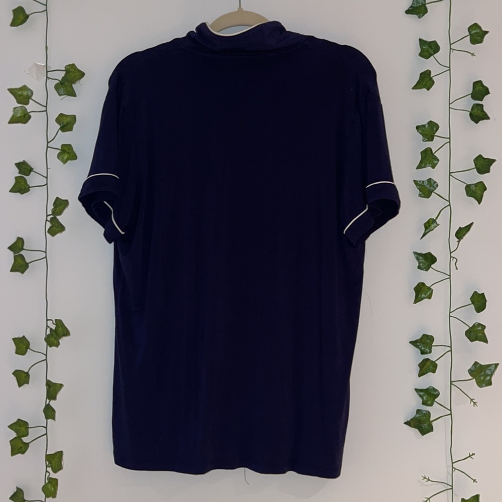 Woman's SIORO Navy Button Down PJ/Sleepwear Top M - Picture 7 of 9